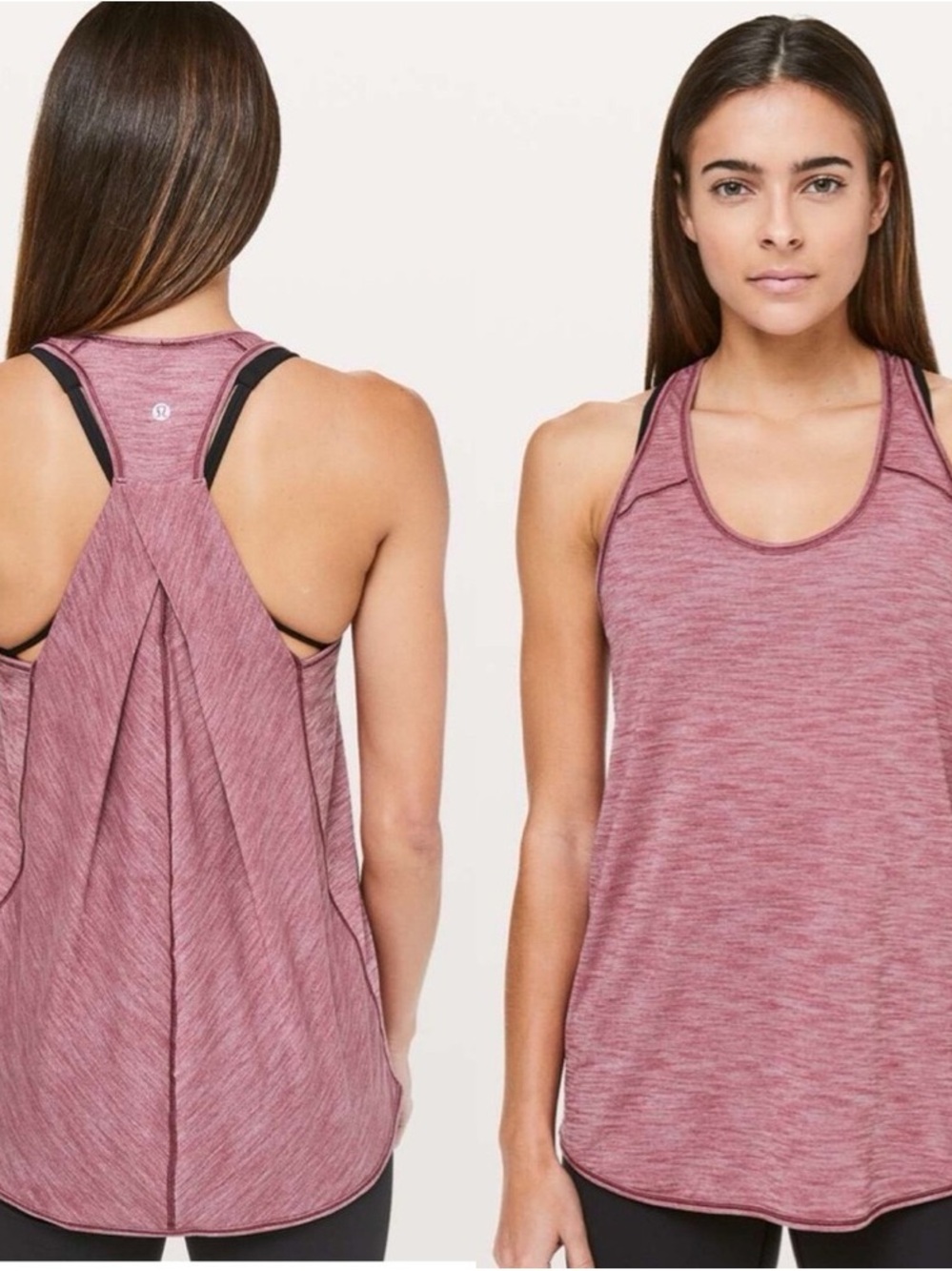 lululemon athletica Heathered Rose Racerback drama Tank